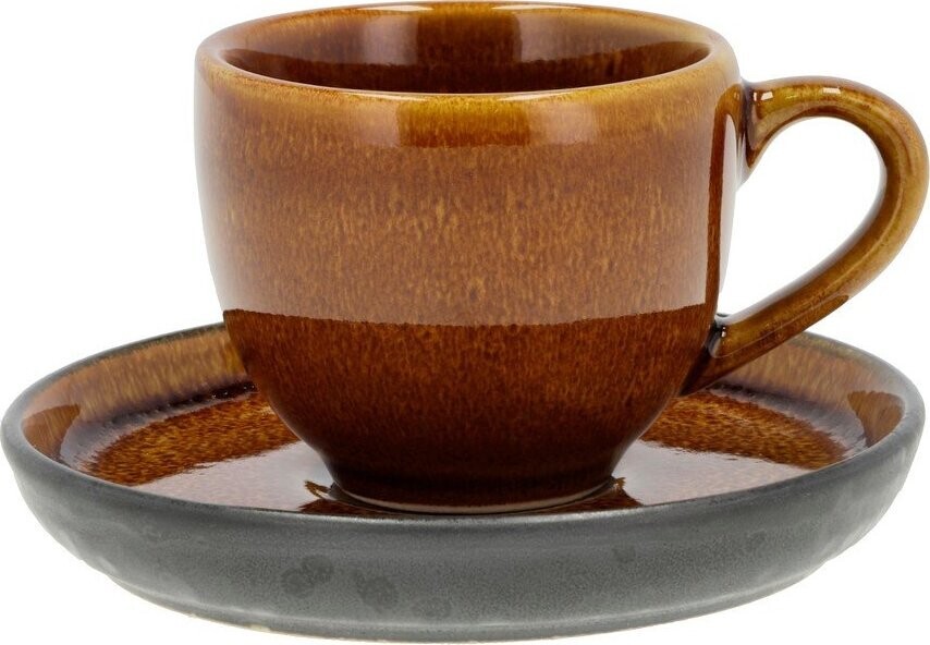 Jantarový keramický šálek na espresso 70 ml Gastro Black/Amber – Bitz