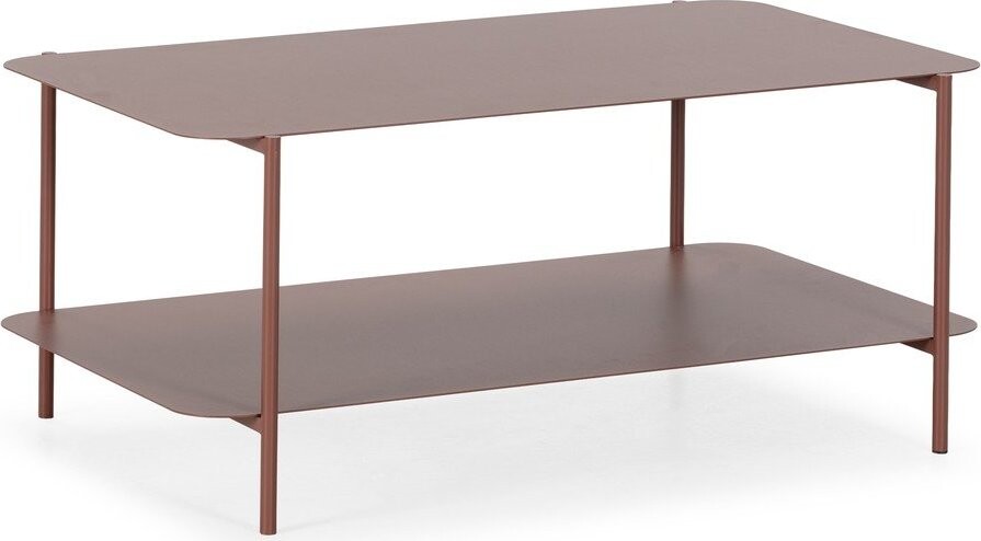 Kovový konferenční stolek v terakotové barvě 58x90 cm Beatrix – MOME