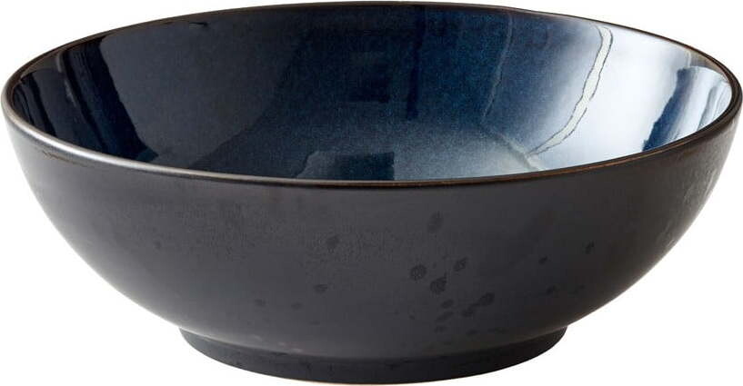 Černá/modrá mísa z kameniny ø 30 cm Gastro Dark Blue/Black – Bitz