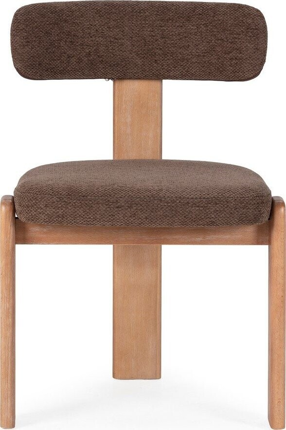 Hnědé čalouněné jídelní židle v sadě 2 ks Nadia – MOME