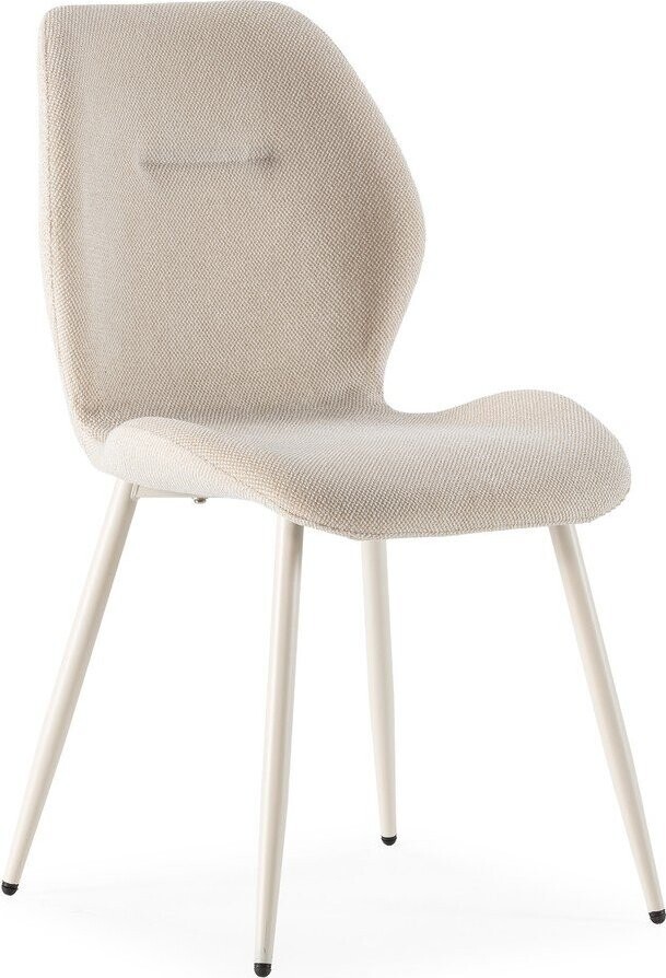 Krémové čalouněné jídelní židle v sadě 4 ks Ansu – Marckeric