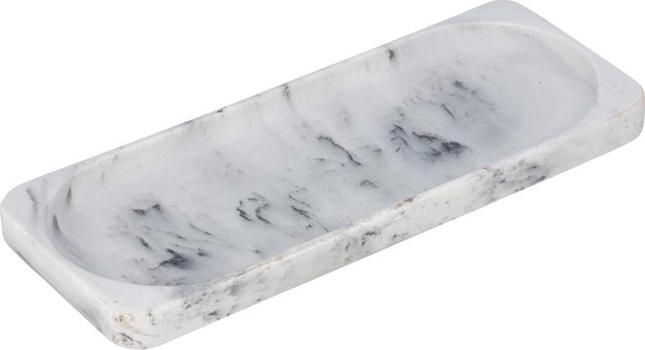 Bílo-šedý tác do koupelny Wenko Desio