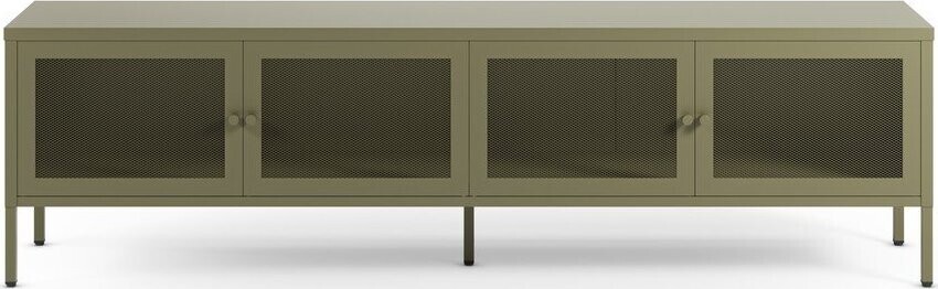 Zelený kovový TV stolek 160x50x35 cm Fayna – Marckeric