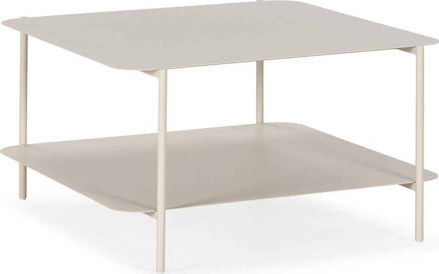 Krémový kovový konferenční stolek 70x73 cm Beatrix – MOME
