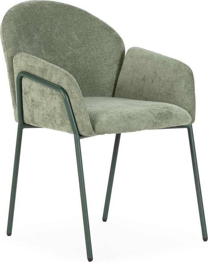 Zelená čalouněná jídelní křesla v sadě 2 ks Aslin – MOME