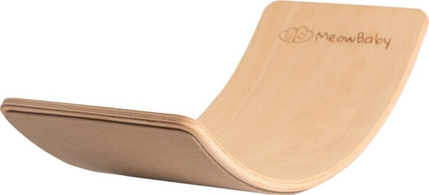 Béžová/v přírodní barvě balanční deska z borovicového dřeva 80x30x18 cm Montessori – Meowbaby