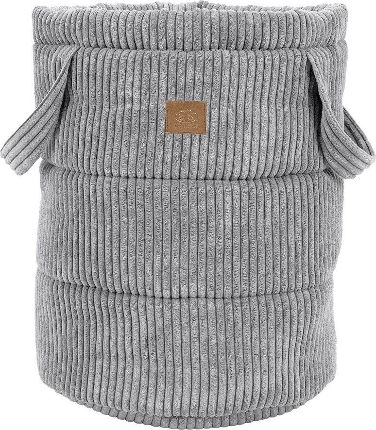 Šedý látkový dětský koš na hračky ø 39x50 cm – Meowbaby