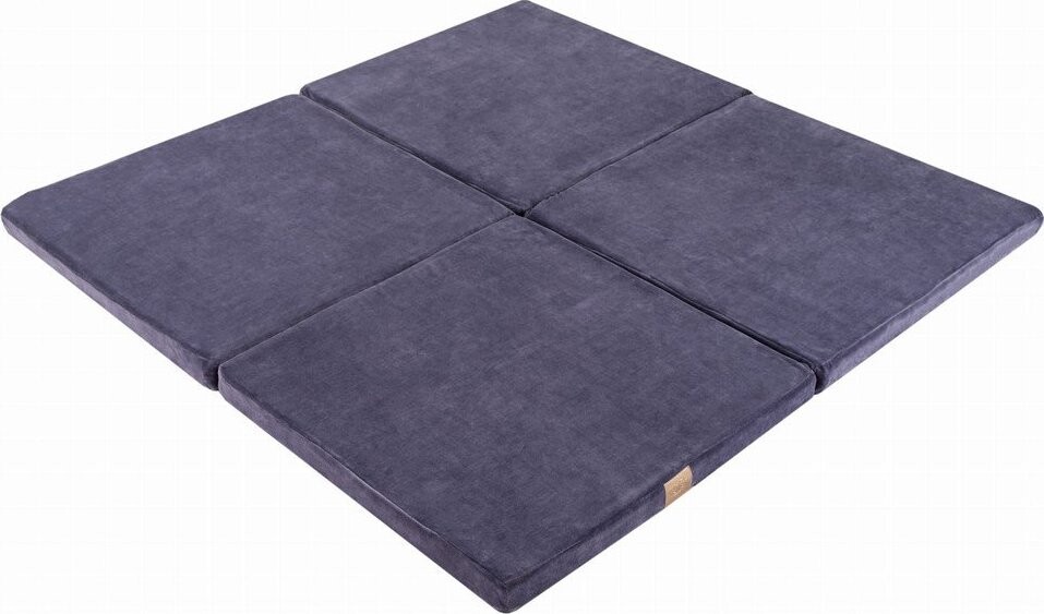 Šedomodrá dětská hrací podložka 120x120 cm – Meowbaby