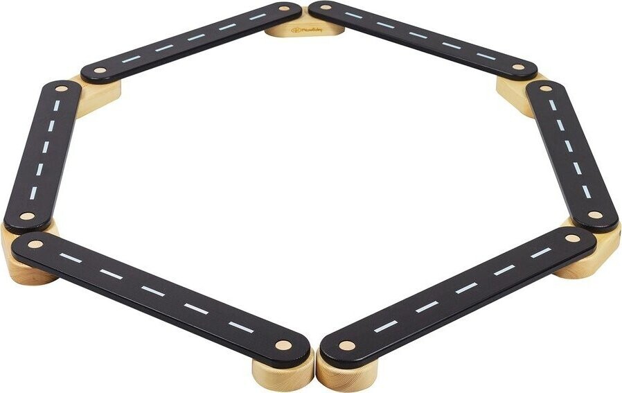 Černá senzorická dráha z borovicového dřeva 10x408x5 cm Montessori – Meowbaby