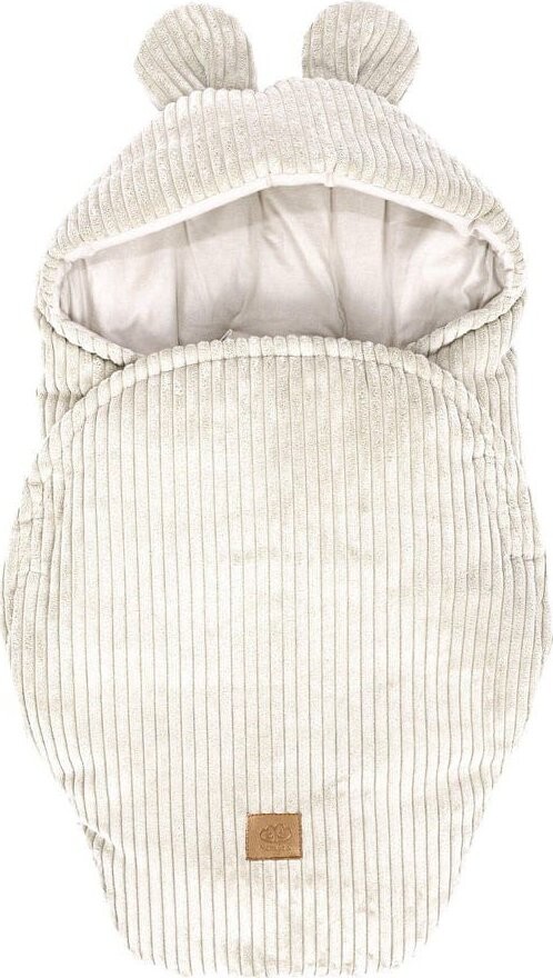 Béžová manšestrová dětská zavinovačka 45x80 cm – Meowbaby