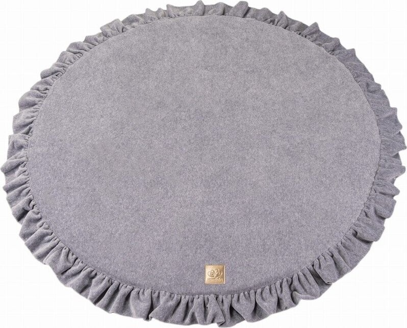 Šedá dětská hrací podložka ø 100 cm – Meowbaby
