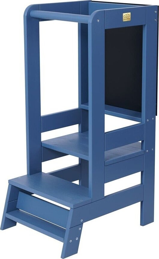 Modrá učicí věž z borovicového dřeva Montessori – Meowbaby