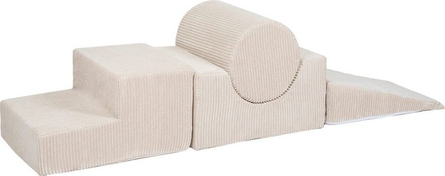 Krémové manšestrové pěnové hřiště 45x170x30 cm Montessori – Meowbaby