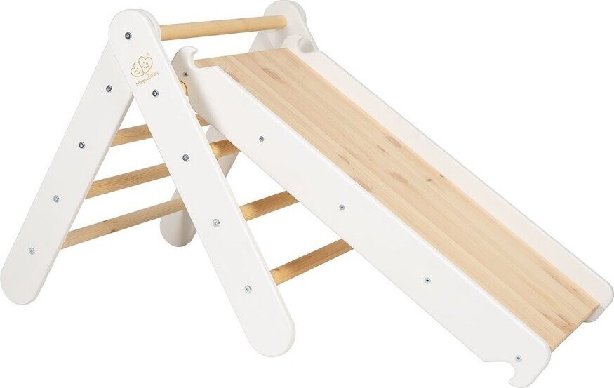 Bílý pikler trojúhelník z borovicového dřeva 46x87x60 cm Montessori – Meowbaby