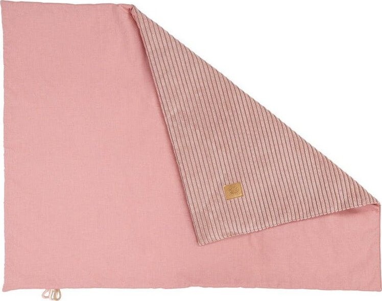 Růžová manšestrová dětská deka 100x77 cm – Meowbaby