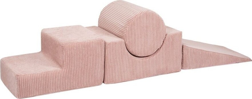 Růžové manšestrové pěnové hřiště 45x170x30 cm Montessori – Meowbaby