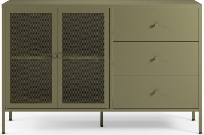 Zelená kovová komoda 140x90x40 cm Fayna – Marckeric