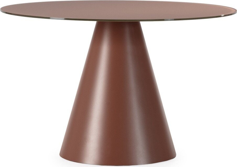 Kulatý jídelní stůl se skleněnou deskou ø 120 cm Vida – MOME