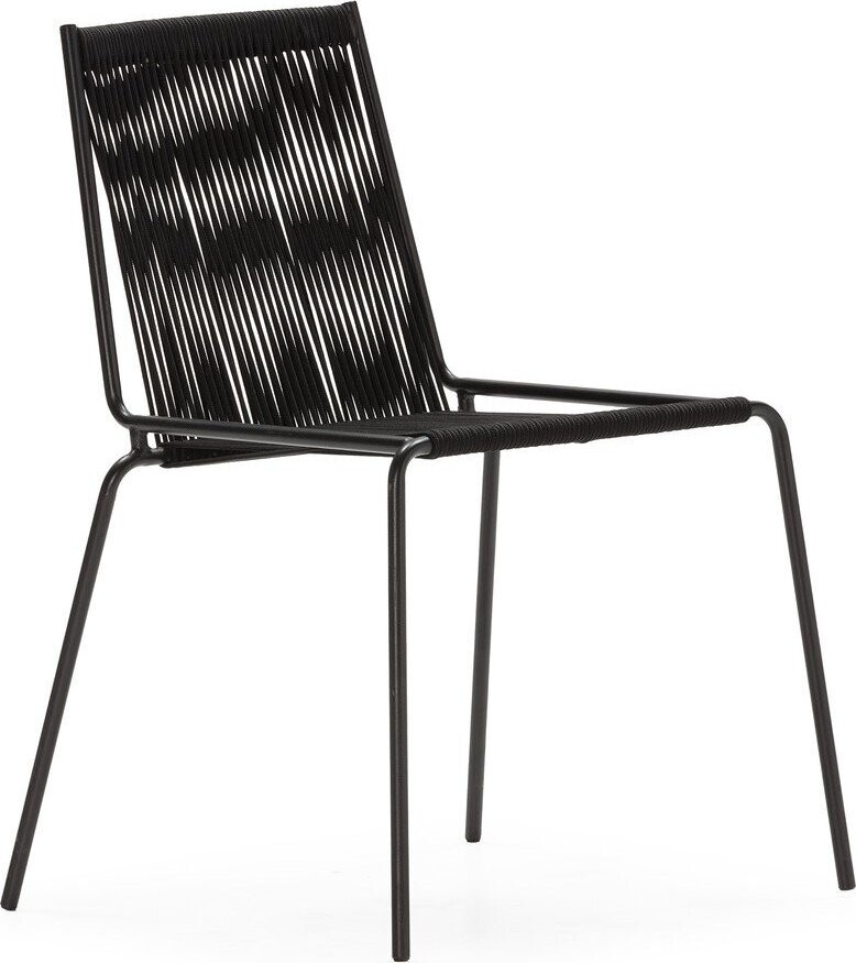 Černé kovové stohovatelné jídelní židle v sadě 2 ks Emily – Marckeric