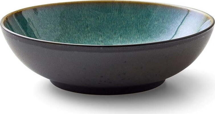 Zelená/černá servírovací miska z kameniny 1,8 l Gastro Green/Black – Bitz