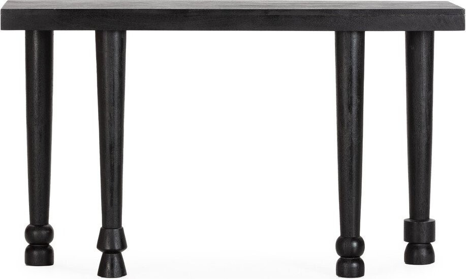 Černý konzolový stolek z mangového dřeva 40x130 cm Inaya – MOME