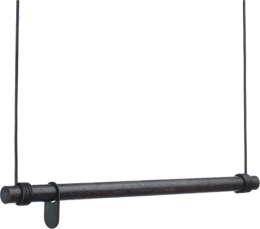 Černý nástěnný věšák z dubového dřeva 80 cm Swing M – LIND DNA