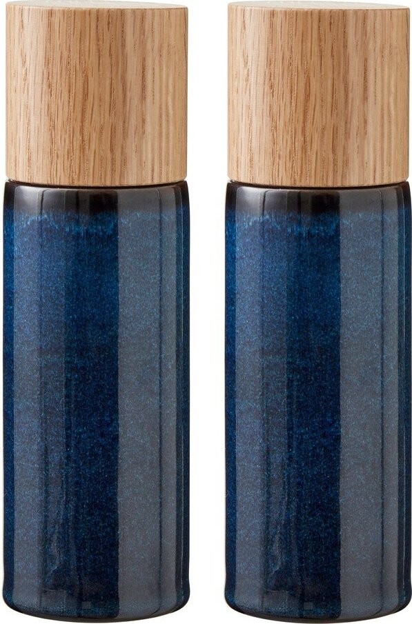 Tmavě modrá keramická sada mlýnků na pepř a sůl 2 ks Gastro Blue – Bitz
