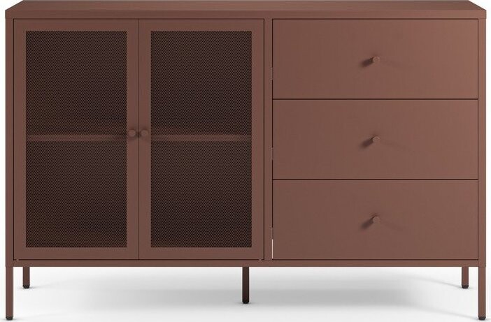 Vínová kovová komoda 140x90x40 cm Fayna – Marckeric