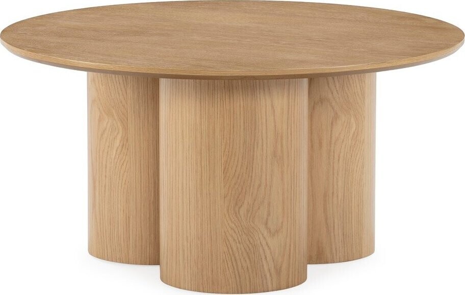 Kulatý konferenční stolek v dekoru dubu v přírodní barvě ø 80 cm Lua – MOME