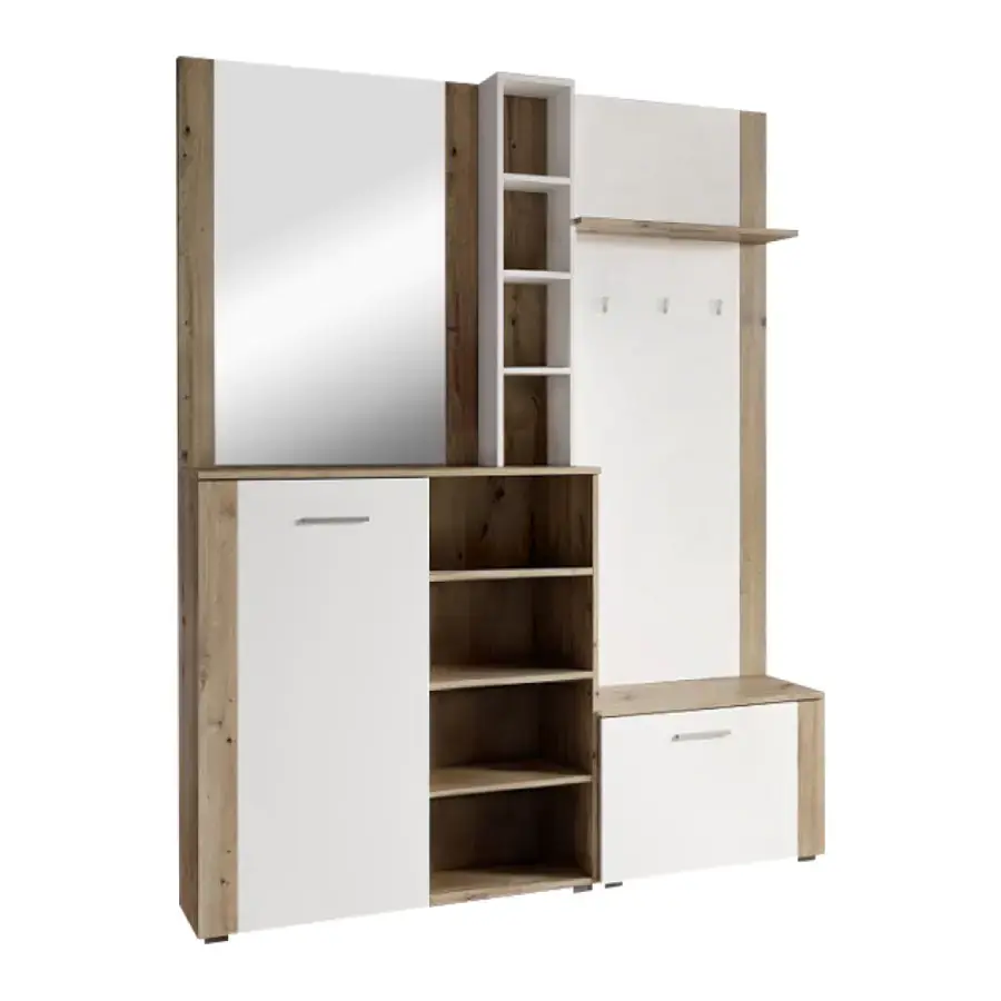 Tempo Kondela Předsíňová sestava FANDU - bílá/dub artisan