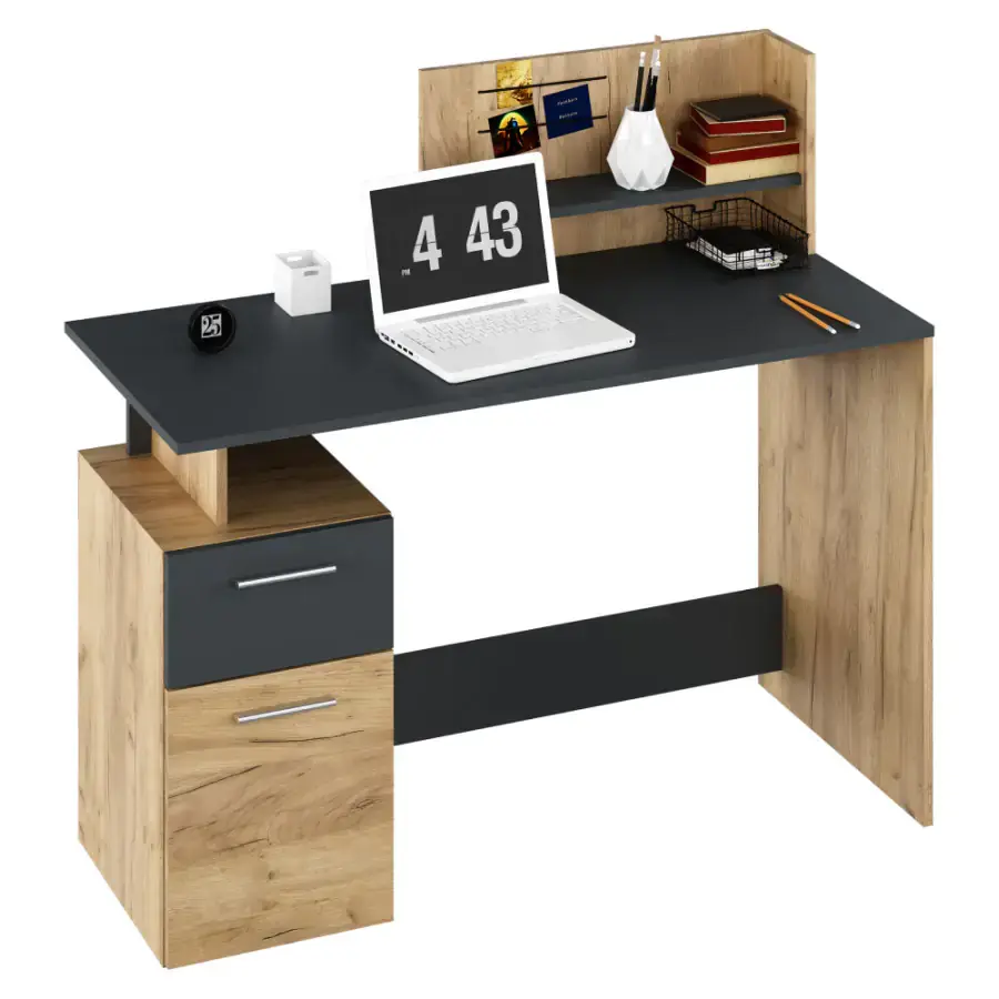Tempo Kondela PC stůl PLATON NEW - dub artisan/grafit