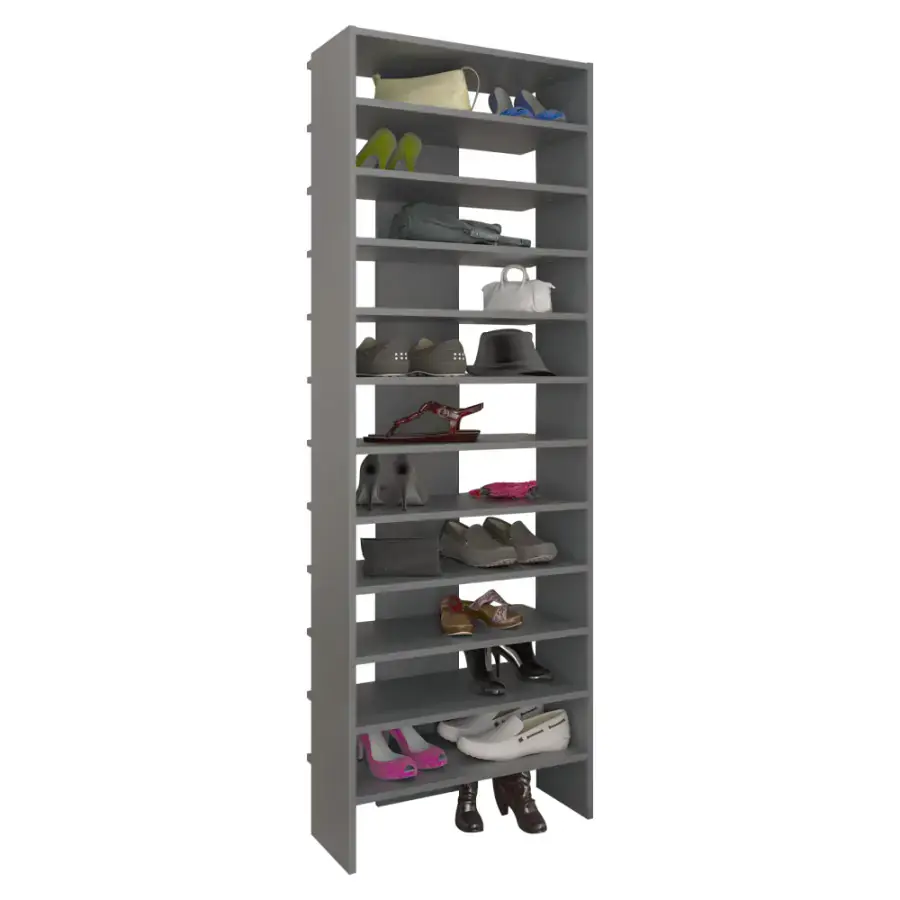 Tempo Kondela Vysoký regál/botník OSKI - grafit