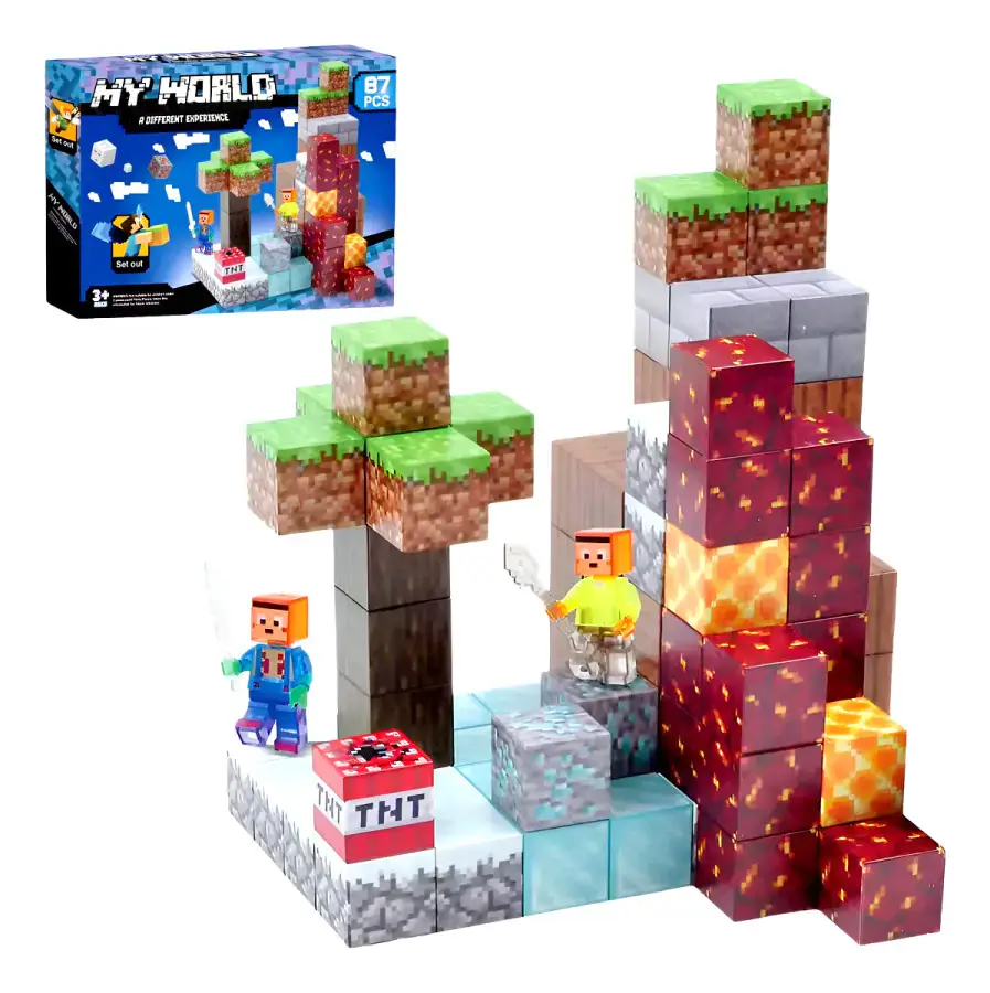 Toybit Magnetická stavebnice Minecraft Diamond Lava MSTB2323