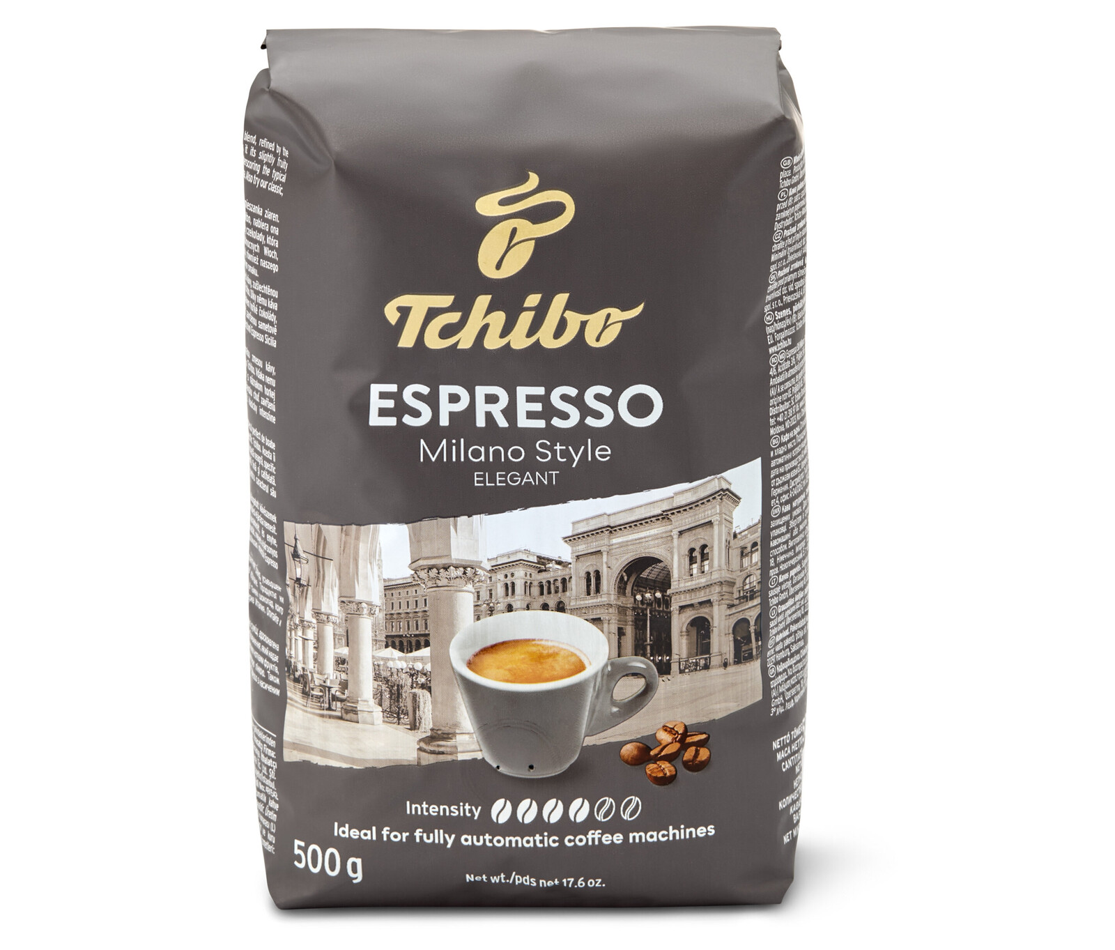 Tchibo Espresso Milano Style - 10 x 500 g zrnkové kávy - Intenzita: 4/6