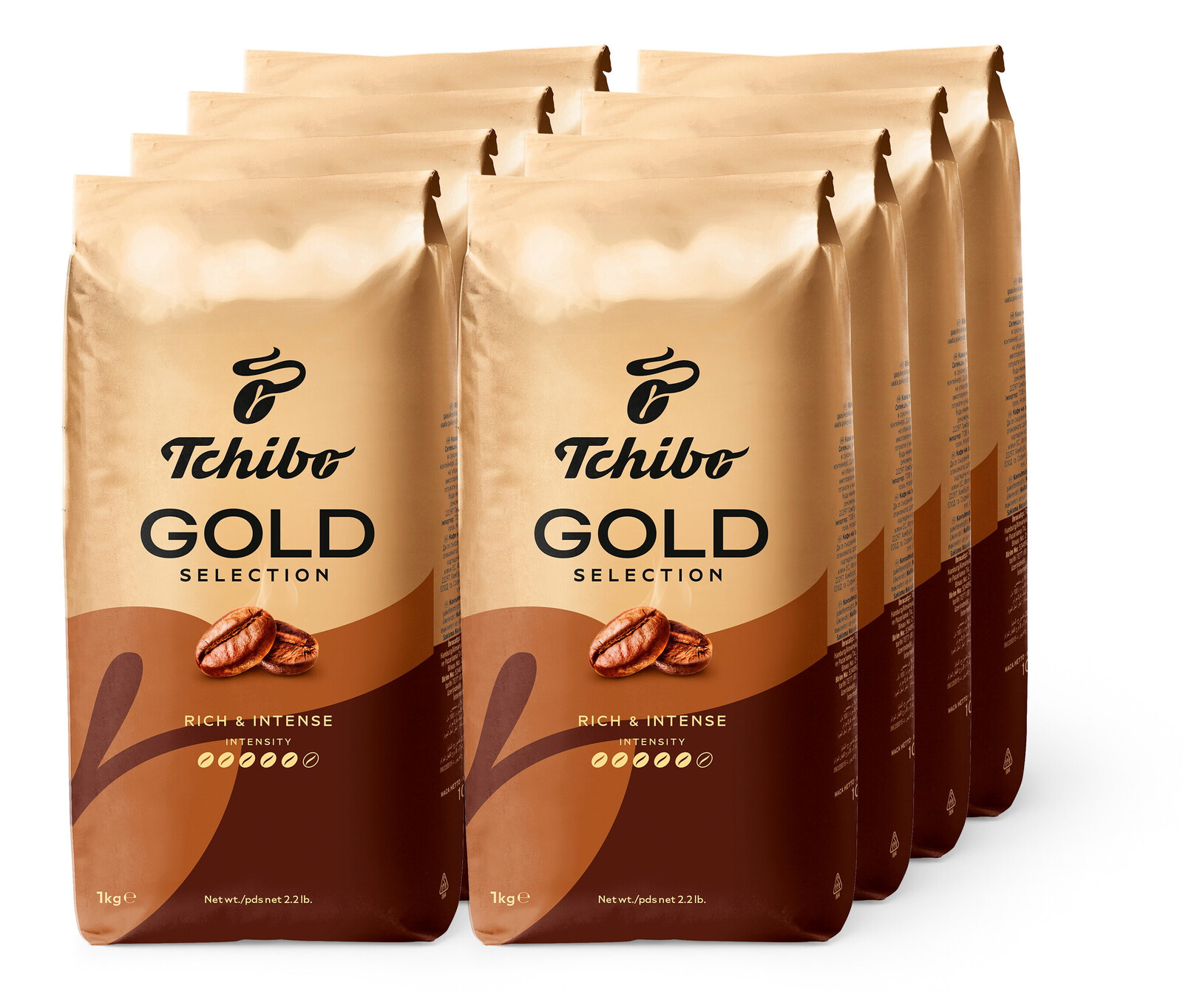 Tchibo - Gold Selection 8x1 kg zrnková káva