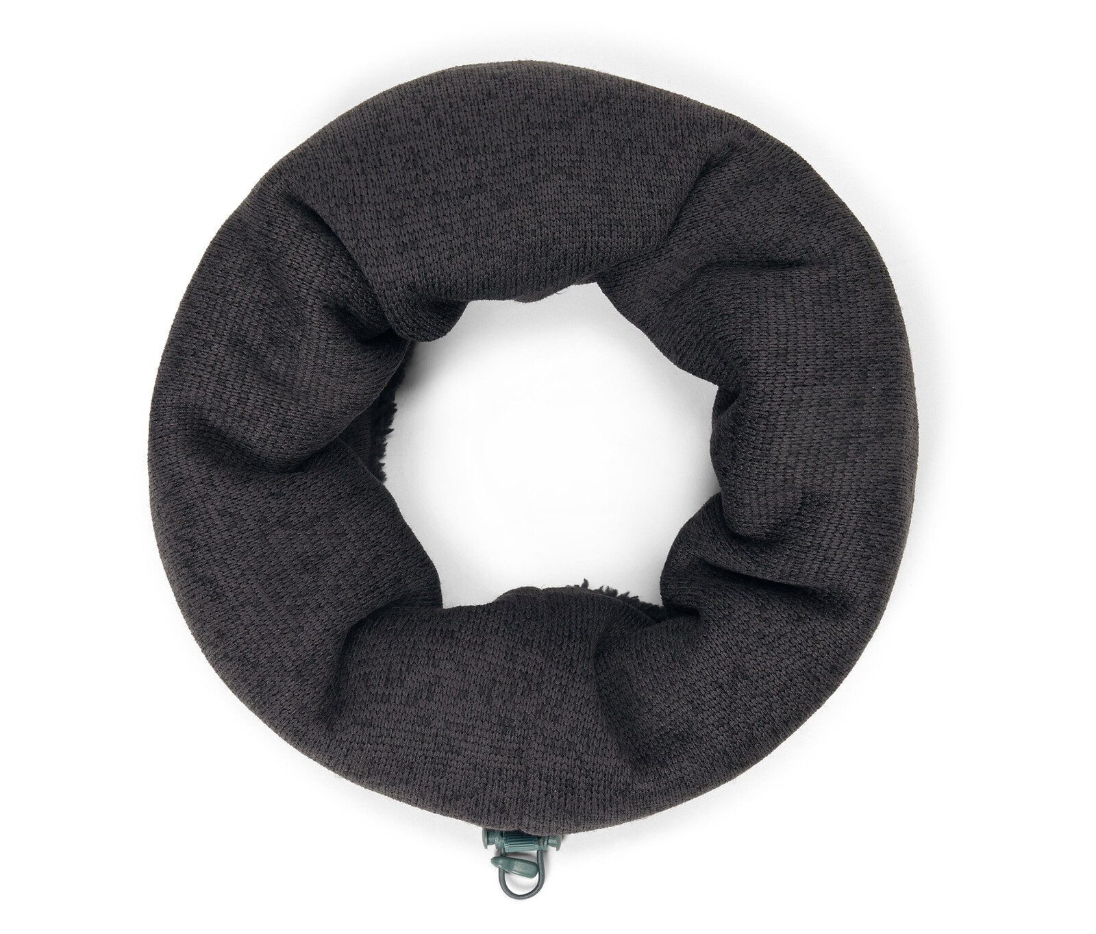 Tchibo - Kruhová šála z pleteného fleecu - barva: černá