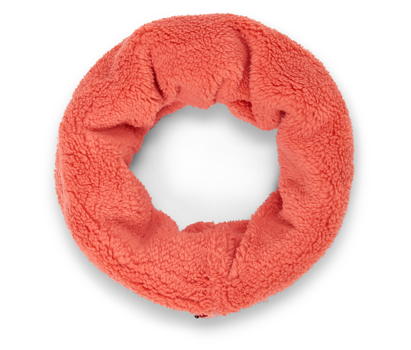 Tchibo - Kruhová šála z pleteného fleecu - barva: oranžová