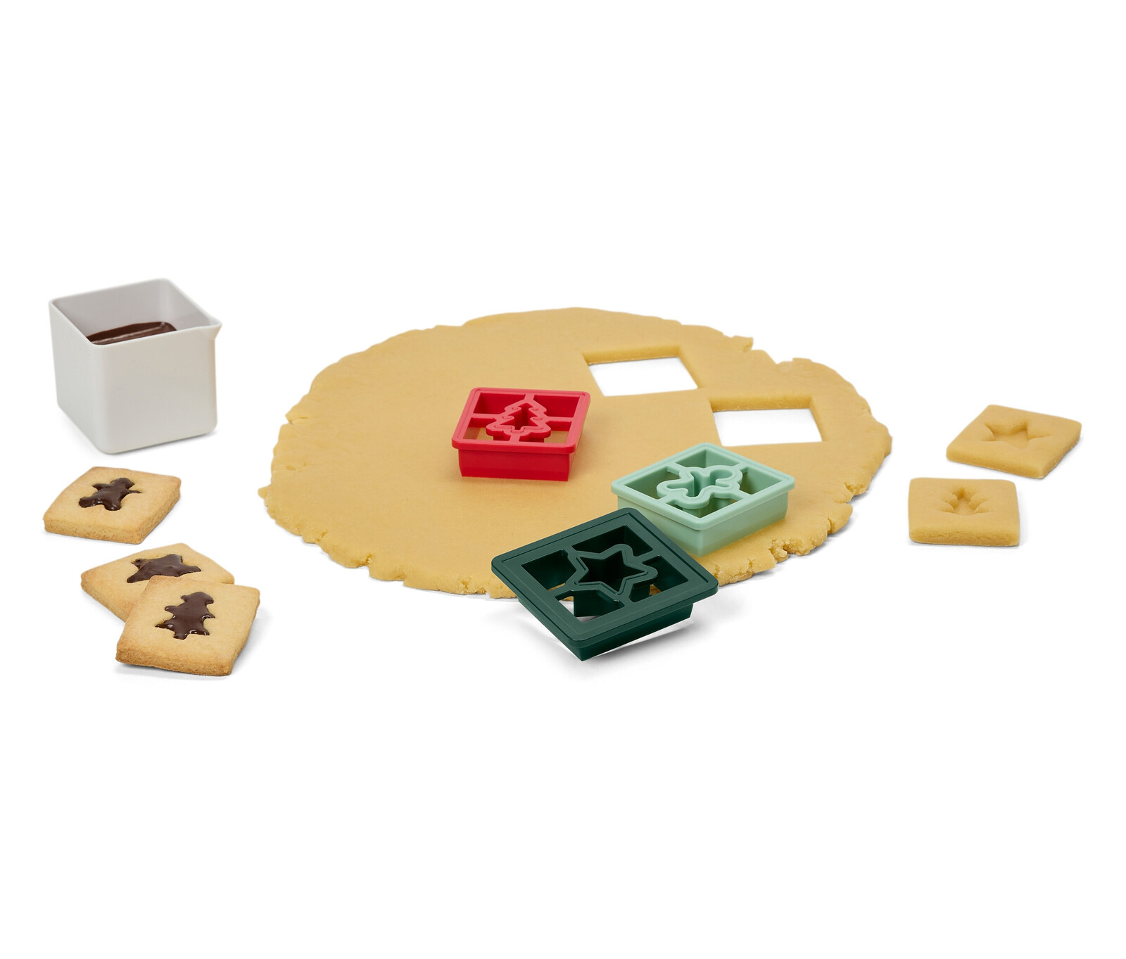 Tchibo - Sada na čokoládové sušenky - barva: bílá