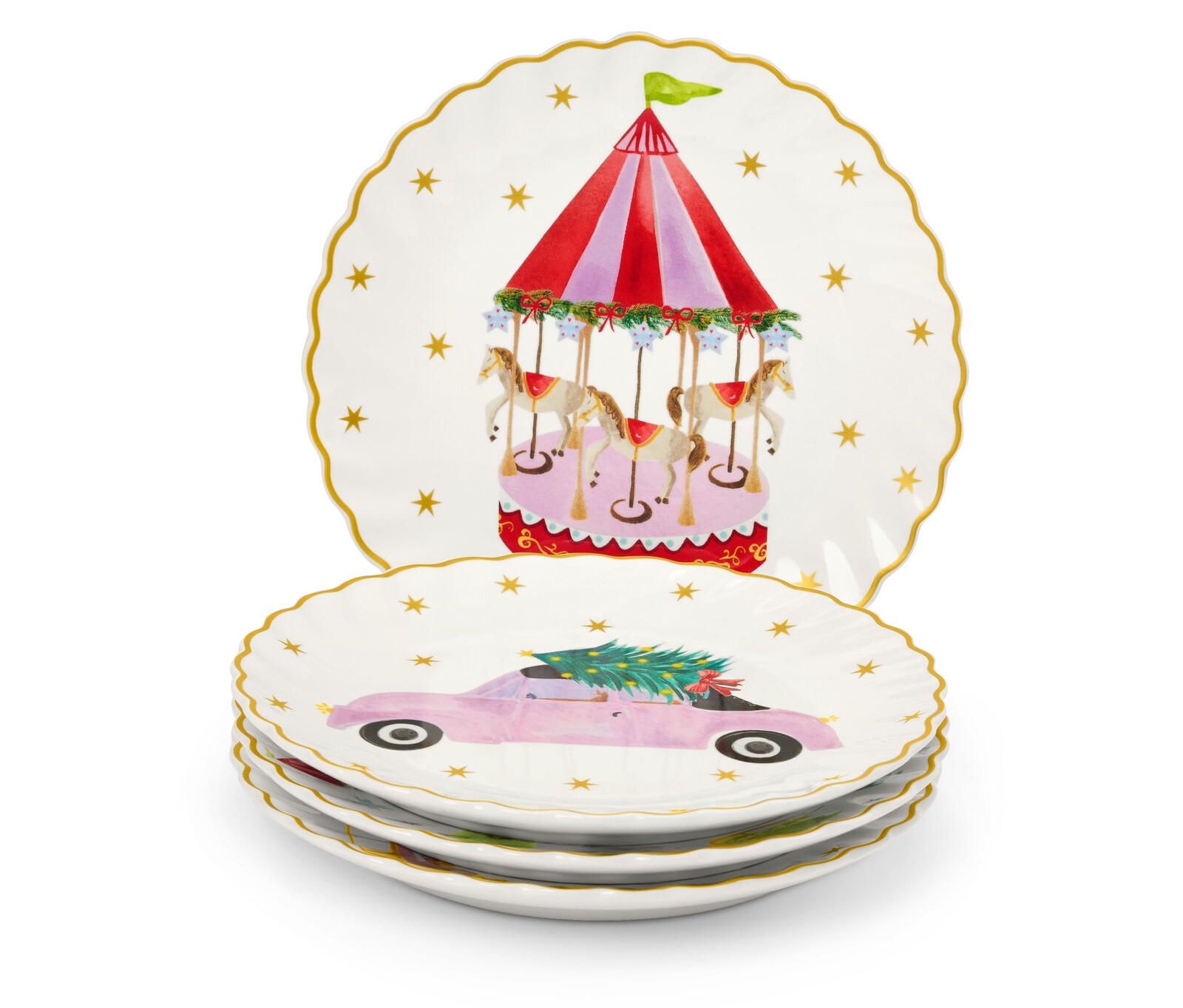 Tchibo - Dezertní talíře - barva: modrá