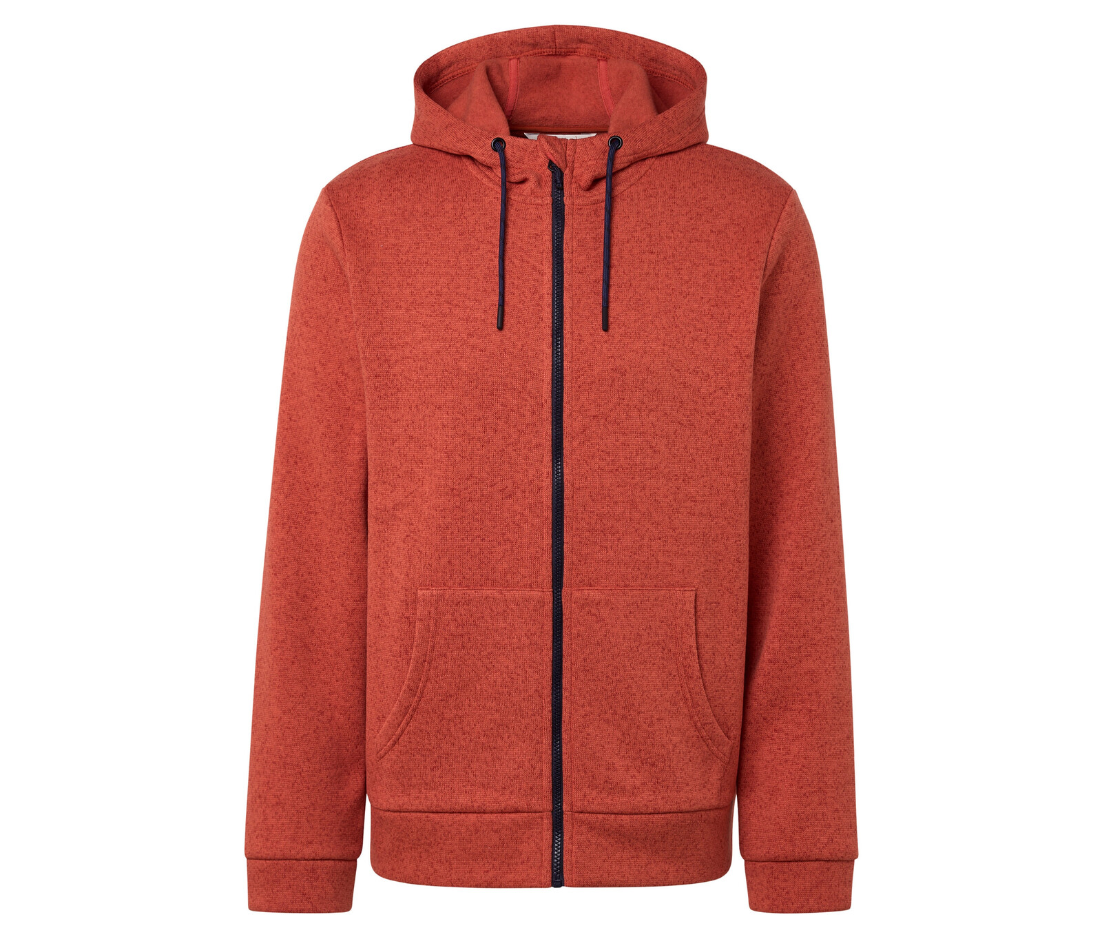 Tchibo - Bunda z pleteného fleecu s kapucí - pro muže - vel. XXL 60/62 - barva: oranžová