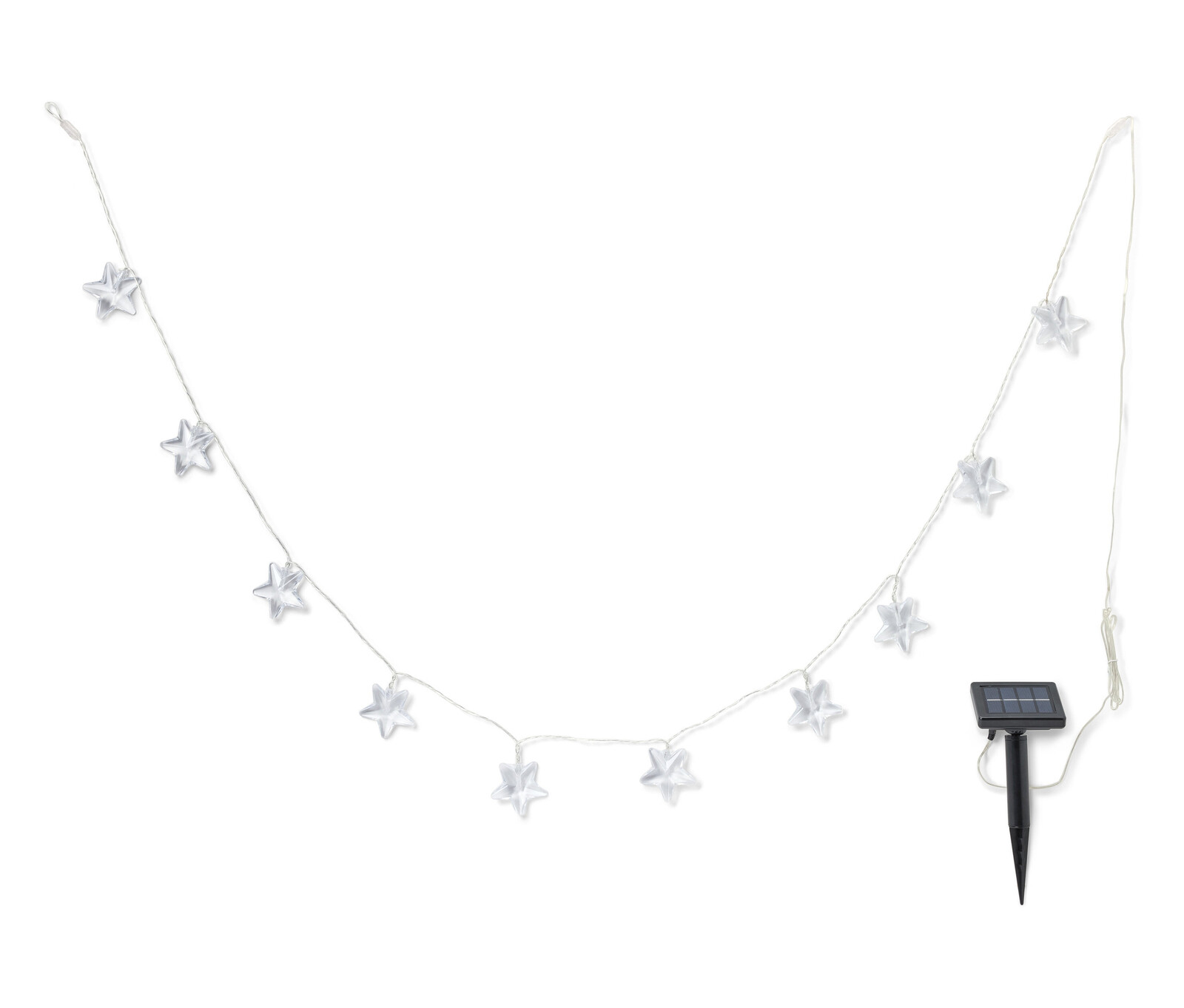 Tchibo - Solární světelný řetěz »Hvězdy« - barva: černá