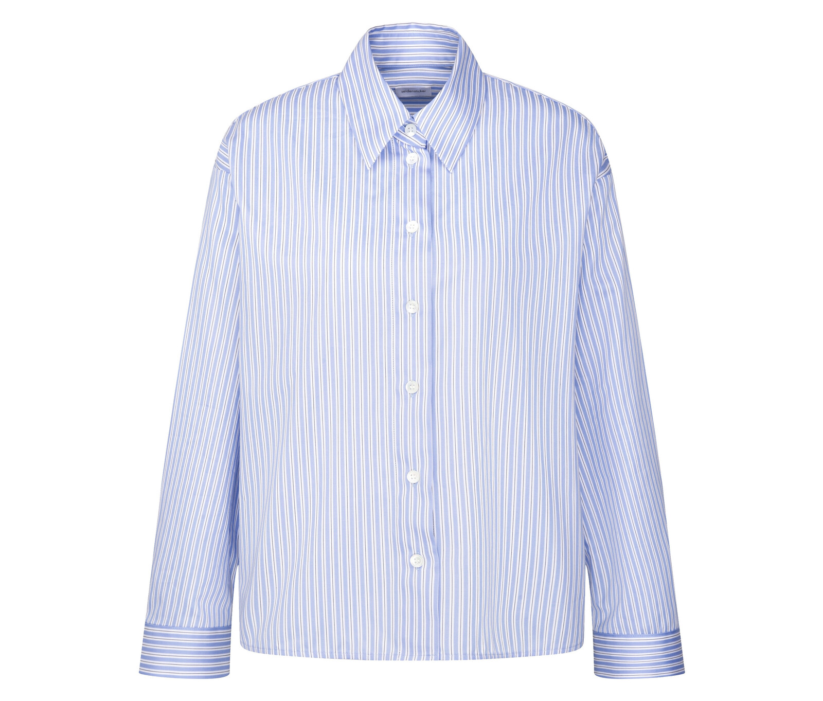 Košilová halenka oversize Seidensticker - pro ženy - vel. 48 - barva: modrá