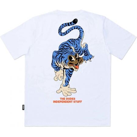 Triko The Dudes Tiger Bear Blue Classic  - Bílá - S