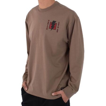 Triko Hurley Bolt L/S - Hnědá - L