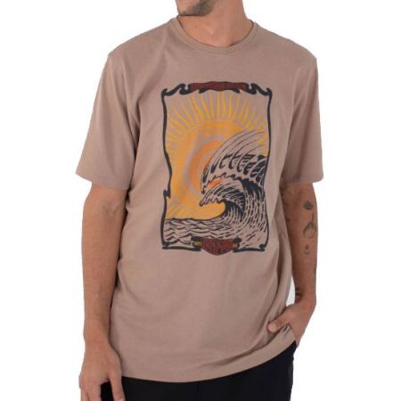 Triko Hurley H2O Dri Wave Mandala S/S - Béžová - L