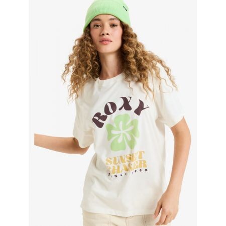Triko Roxy Hangloose Poster Wms - Bílá - M