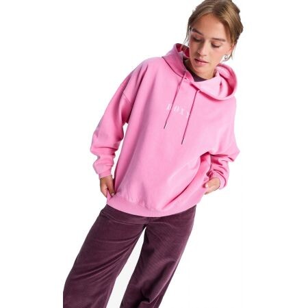Mikina Roxy Lineup Oversized Hoodie Wms - Růžová - M