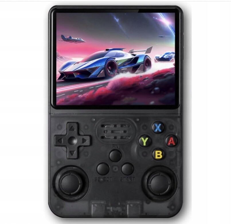 Konzola R36S Retro 64GB Černá – Hry 8bit/16bit na 3,5