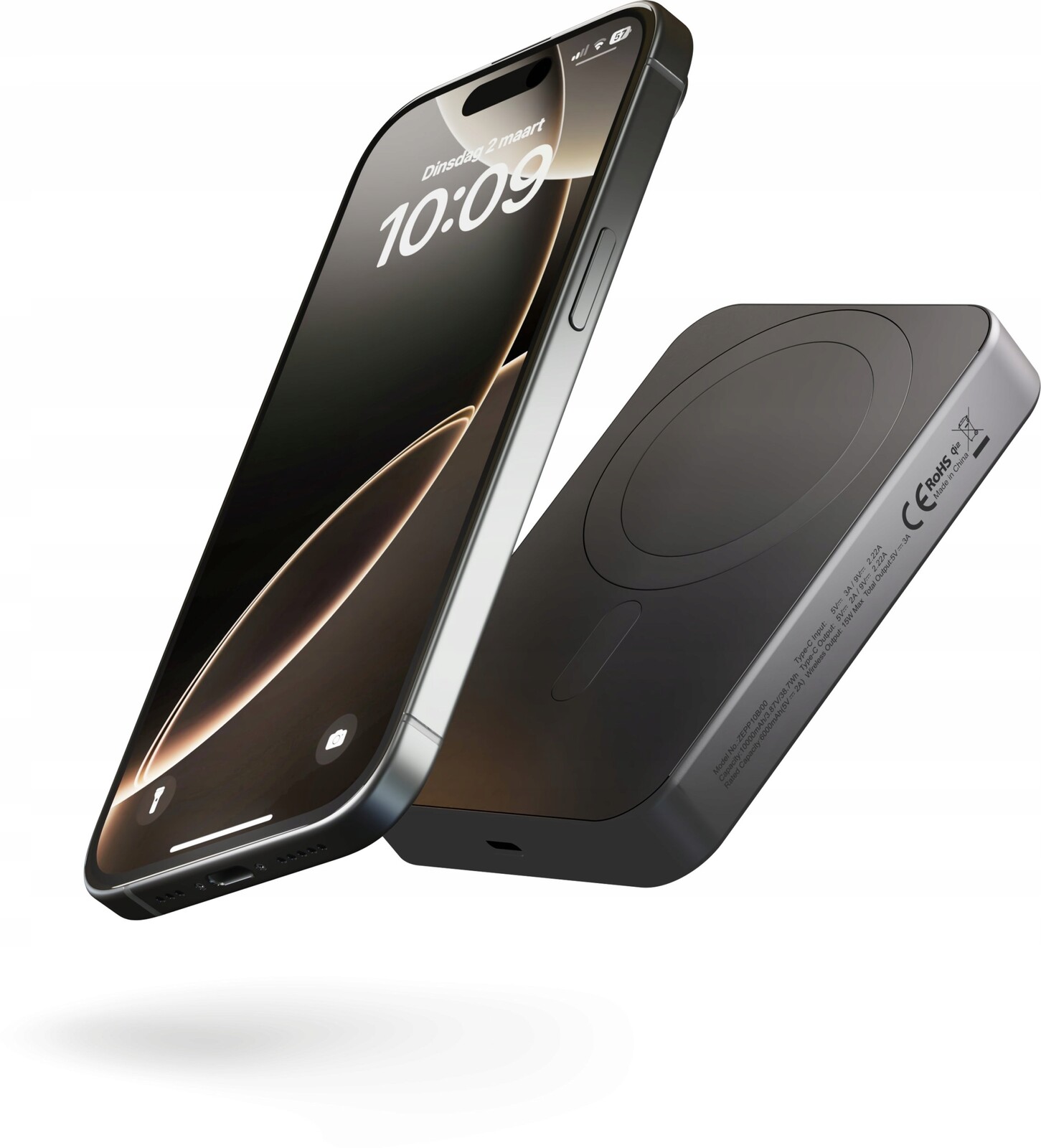 Zens Slim Qi2 magnetická powerbanka 10000 mAh s MagSafe a Qi2 záložní baterií