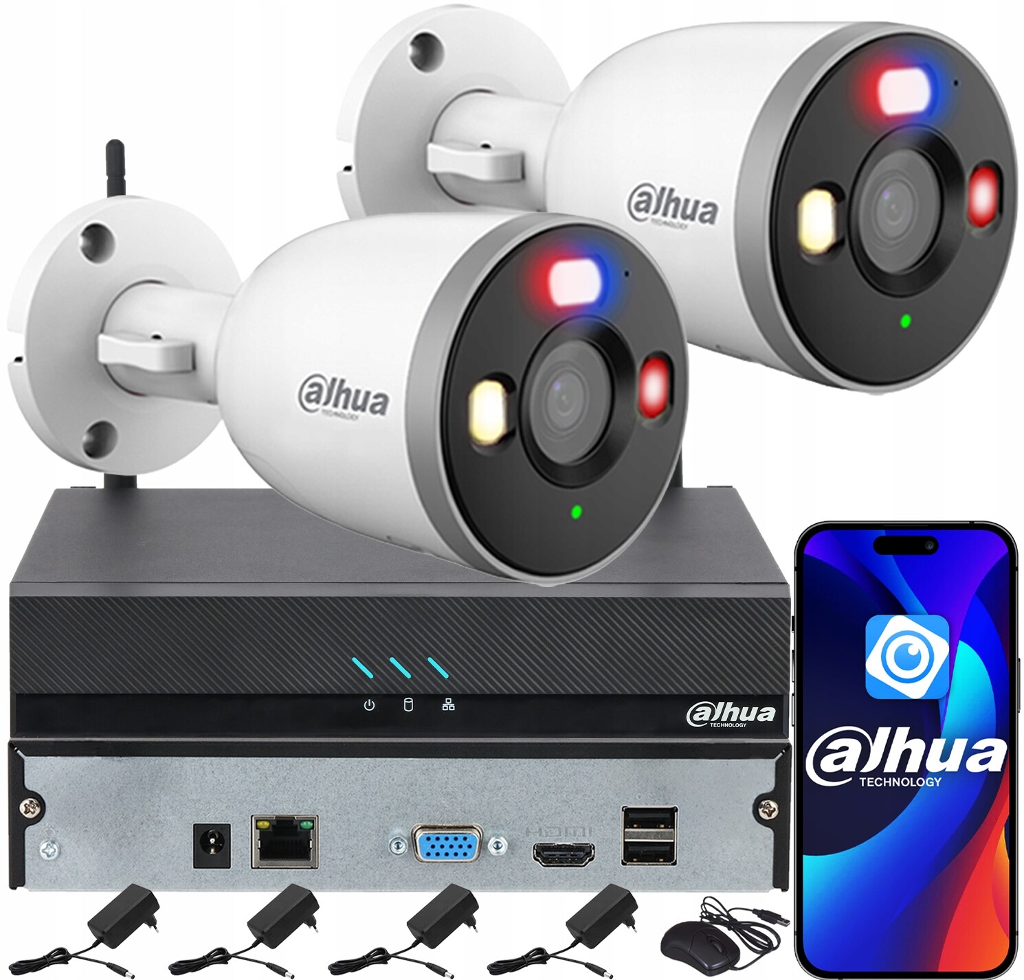 Monitorovací sada Dahua pro 2 kamery 3MPx F3D-PV Smart Dual Light Audio